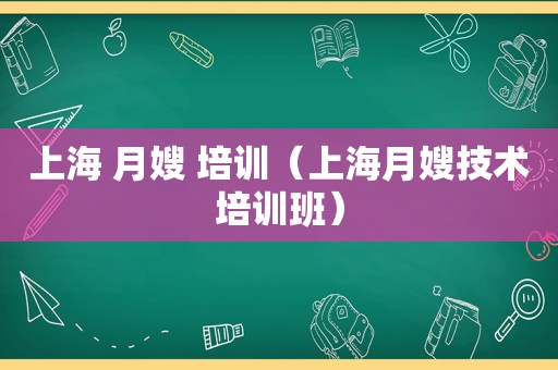 上海 月嫂 培训（上海月嫂技术培训班）