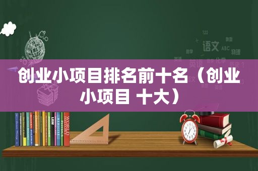 创业小项目排名前十名（创业小项目 十大）