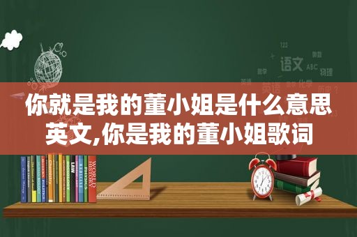 你就是我的董小姐是什么意思英文,你是我的董小姐歌词