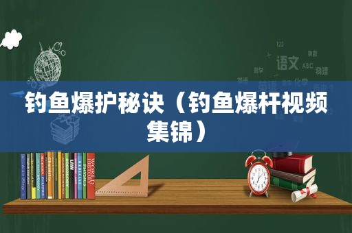 钓鱼爆护秘诀（钓鱼爆杆视频集锦）