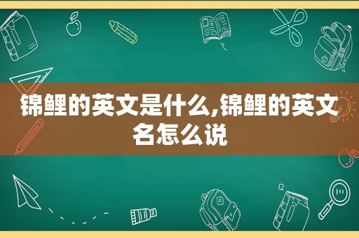 锦鲤的英文是什么,锦鲤的英文名怎么说