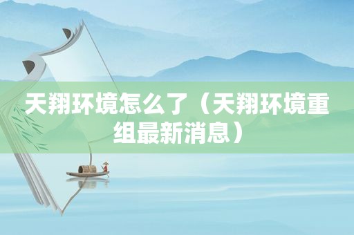 天翔环境怎么了（天翔环境重组最新消息）