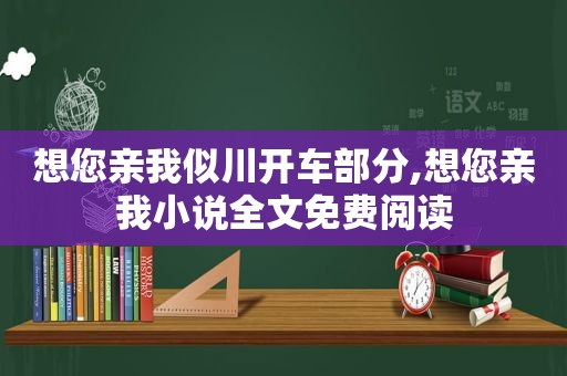 想您亲我似川开车部分,想您亲我小说全文免费阅读