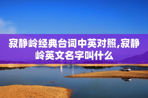 寂静岭经典台词中英对照,寂静岭英文名字叫什么