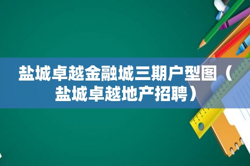 盐城卓越金融城三期户型图（盐城卓越地产招聘）