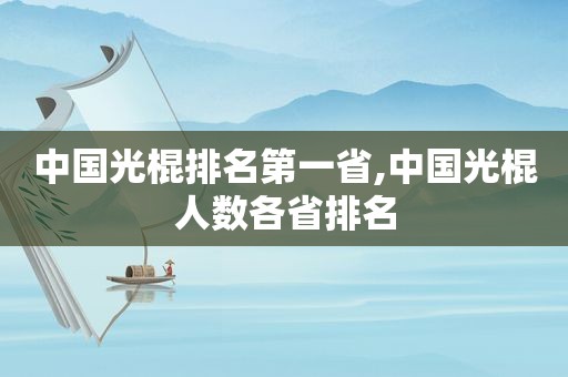 中国光棍排名第一省,中国光棍人数各省排名