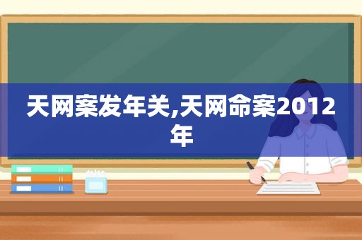 天网案发年关,天网命案2012年