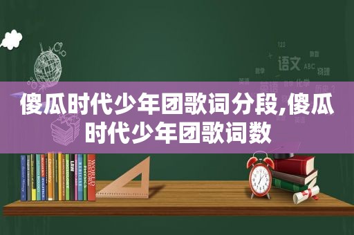 傻瓜时代少年团歌词分段,傻瓜时代少年团歌词数