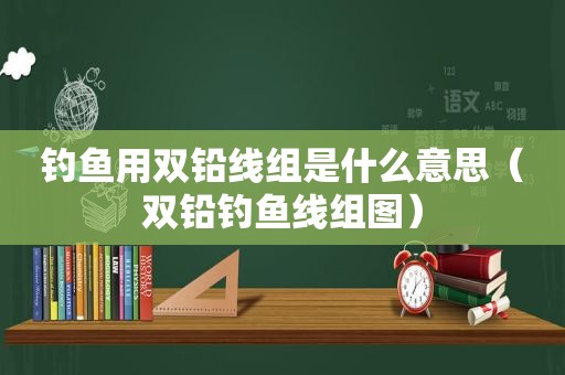 钓鱼用双铅线组是什么意思（双铅钓鱼线组图）