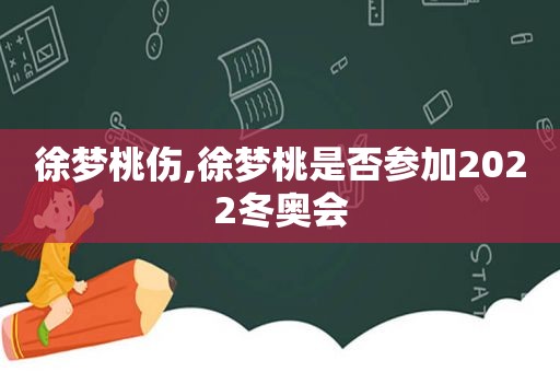 徐梦桃伤,徐梦桃是否参加2022冬奥会