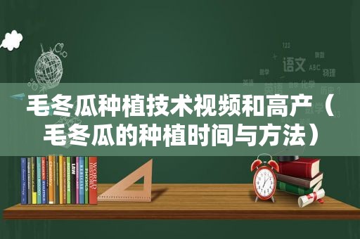 毛冬瓜种植技术视频和高产（毛冬瓜的种植时间与方法）