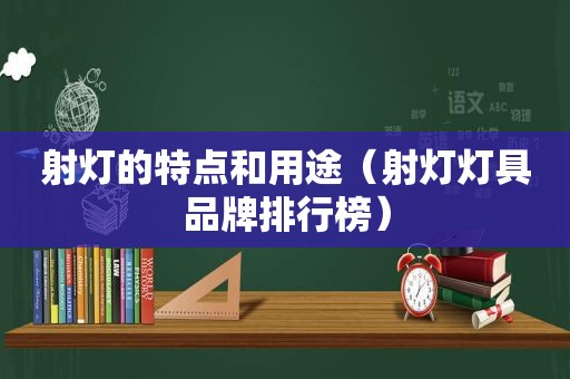 射灯的特点和用途（射灯灯具品牌排行榜）