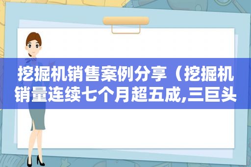 挖掘机销售案例分享（挖掘机销量连续七个月超五成,三巨头前三季度净挣205亿）