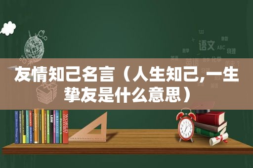 友情知己名言（人生知己,一生挚友是什么意思）