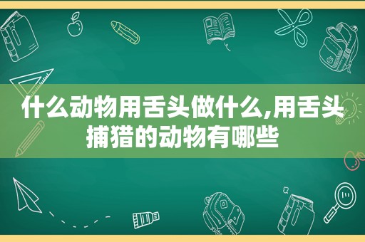 什么动物用舌头做什么,用舌头捕猎的动物有哪些