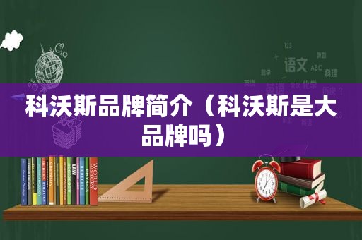 科沃斯品牌简介（科沃斯是大品牌吗）