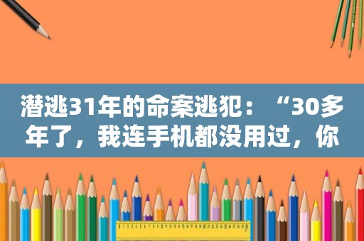  *** 31年的命案逃犯：“30多年了，我连手机都没用过，你们是怎么找到我的？”