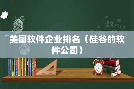 美国软件企业排名（硅谷的软件公司）