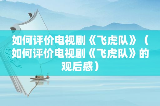 如何评价电视剧《飞虎队》（如何评价电视剧《飞虎队》的观后感）