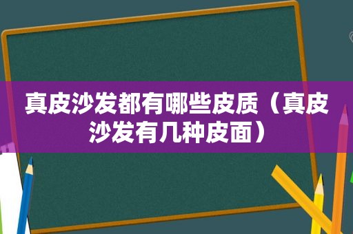 真皮沙发都有哪些皮质（真皮沙发有几种皮面）