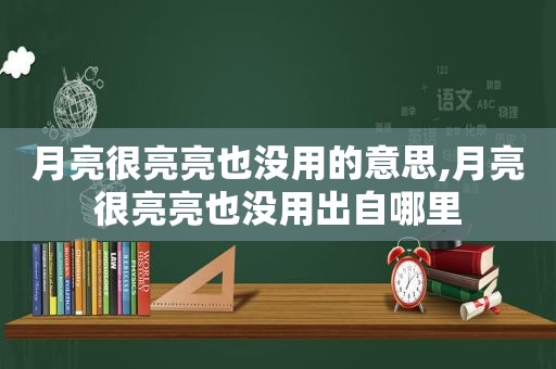 月亮很亮亮也没用的意思,月亮很亮亮也没用出自哪里