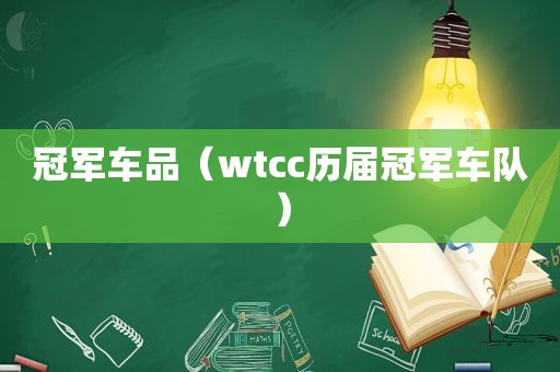 冠军车品（wtcc历届冠军车队）