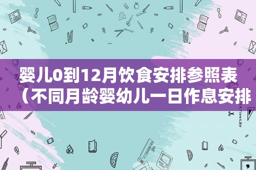 婴儿0到12月饮食安排参照表（不同月龄婴幼儿一日作息安排）