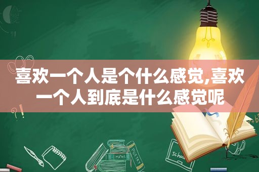 喜欢一个人是个什么感觉,喜欢一个人到底是什么感觉呢