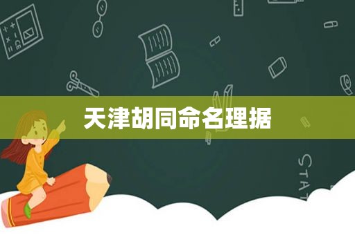 天津胡同命名理据