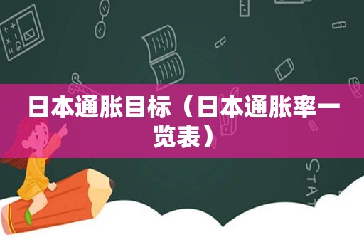 日本通胀目标（日本通胀率一览表）