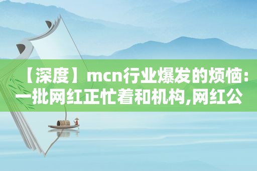 【深度】mcn行业爆发的烦恼:一批网红正忙着和机构,网红公司mcn全称