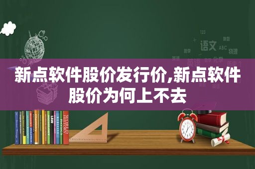 新点软件股价发行价,新点软件股价为何上不去