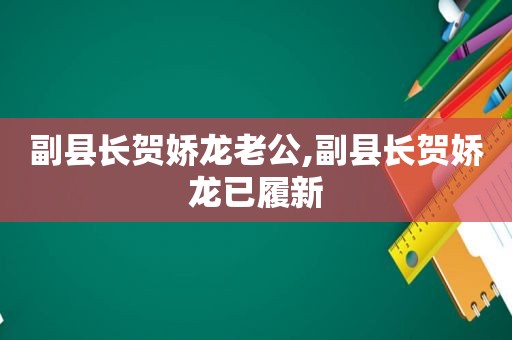 副县长贺娇龙老公,副县长贺娇龙已履新