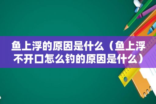 鱼上浮的原因是什么（鱼上浮不开口怎么钓的原因是什么）