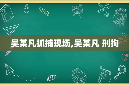 吴某凡抓捕现场,吴某凡 刑拘