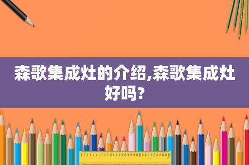 森歌集成灶的介绍,森歌集成灶好吗?