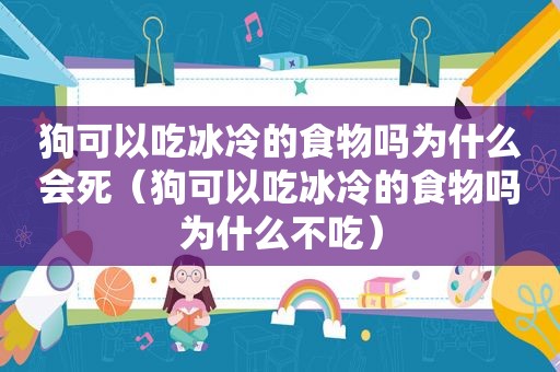 狗可以吃冰冷的食物吗为什么会死（狗可以吃冰冷的食物吗为什么不吃）