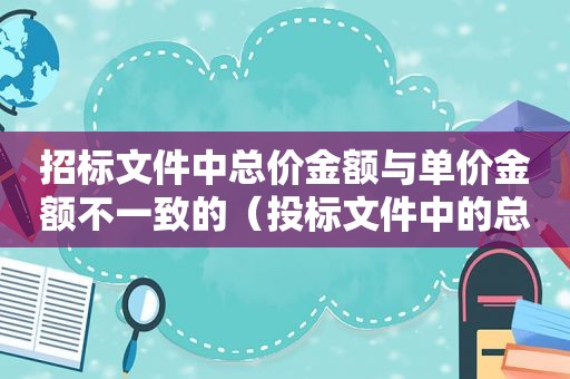 招标文件中总价金额与单价金额不一致的（投标文件中的总价金额与单价金额不一致时）