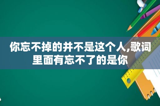 你忘不掉的并不是这个人,歌词里面有忘不了的是你