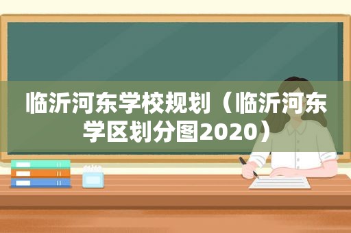 临沂河东学校规划（临沂河东学区划分图2020）