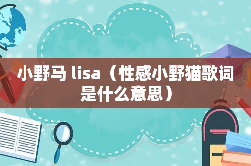 小野马 lisa（性感小野猫歌词是什么意思）