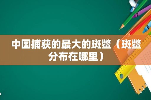 中国捕获的最大的斑鳖（斑鳖分布在哪里）