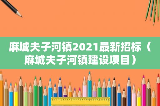 麻城夫子河镇2021最新招标（麻城夫子河镇建设项目）