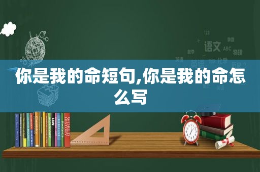 你是我的命短句,你是我的命怎么写