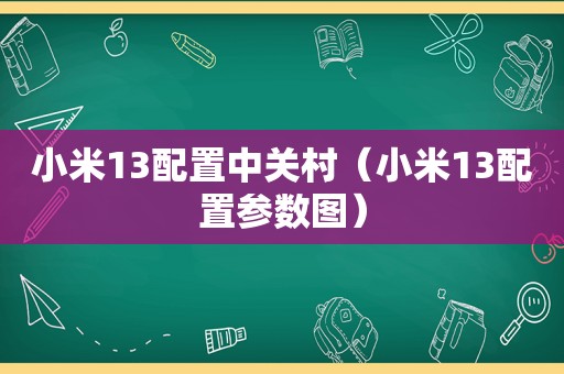 小米13配置中关村（小米13配置参数图）