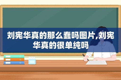 刘宪华真的那么蠢吗图片,刘宪华真的很单纯吗