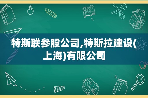 特斯联参股公司,特斯拉建设(上海)有限公司