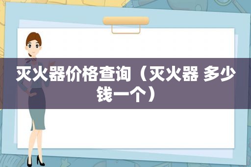 灭火器价格查询（灭火器 多少钱一个）