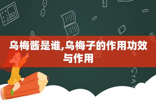 乌梅酱是谁,乌梅子的作用功效与作用