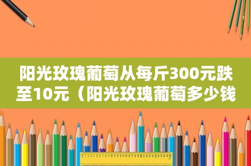 阳光玫瑰葡萄从每斤300元跌至10元（阳光玫瑰葡萄多少钱?）